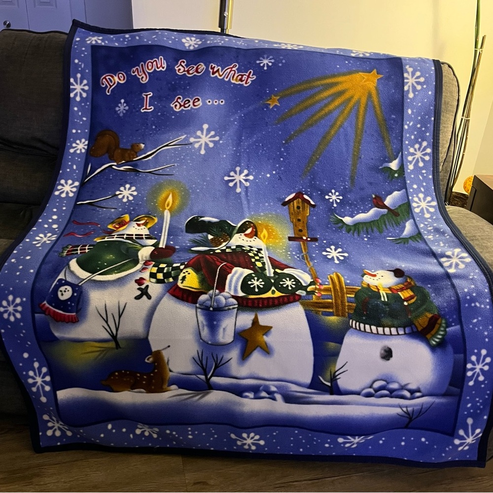 ***😊3 for $35./2 very warm & beautiful lap blankets.